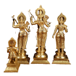 Pure Brass Large Ram Darbar Set | Lord Ram 27" with Divine Family | Superfine Temple Grade Collection | 46.17 kg Premium Sacred Art | Traditional Murti